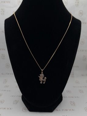 NEW 18K Gold Filled Poodle Dog Charm Necklace | 20” Sparkling Canine Jewelry